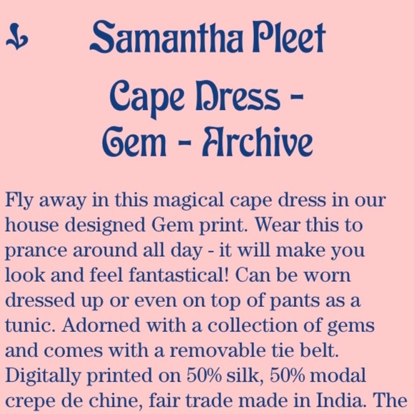 Samantha Pleet Gemstone cape dress - Picture 4 of 5